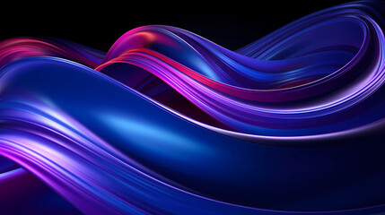 Wall Mural - interwining neon lights in blue and purple