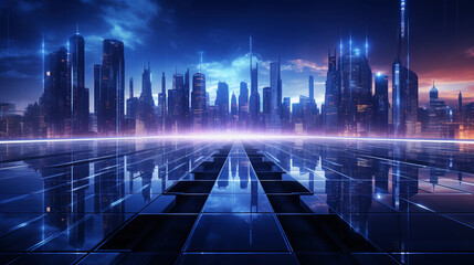 Wall Mural - Futuristic background concept