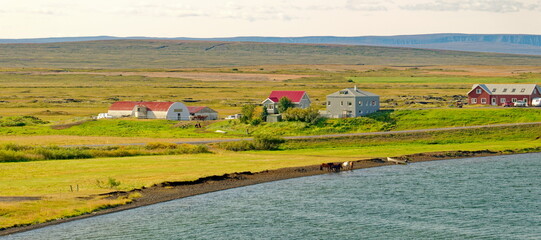 Sticker - Skutustadagigar pseudo-craters in Lake Myvatn area of Iceland