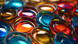 Abstract colorful 3D Glass object wallpaper background