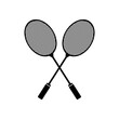 badminton racket icon. badminton symbol or logo. racket sign. stock vector