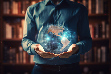 Human hold global technology.