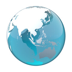 earth globe, world map, south east asia