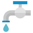 Vector illustration of faucet. Colored vector for website design .Simple design on transparent background (PNG).