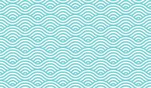 One-color Seamless Pattern With Waves