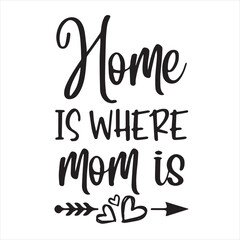 Wall Mural - home is where mom is background inspirational positive quotes, motivational, typography, lettering design