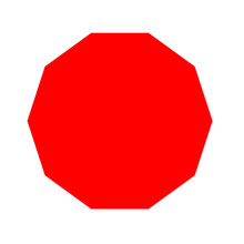 Blank Red Sign Hexagon Octagon For Sign Icon Symbol Warning Stop Illustration Vector Png