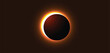 dark abstract background with a solar eclipse Vector