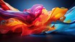 a digital canvas that captures the essence of motion and movement, with vibrant colors and flowing lines. AI Generative