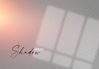 Wall Mural - sunlight from the window and shadow effect. transparent design.