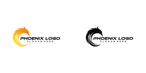 Wall Mural - Simple phoenix logo design with modern concept| premium vector