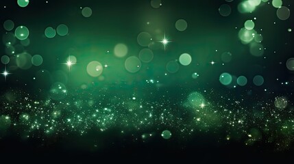 Wall Mural - Christmas background with green lights