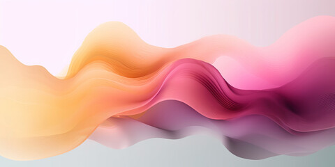 Wall Mural - Abstract pastel colors 3d wave background. Wave banner. Abstract background in soft pastel colors