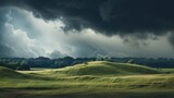 Fototapeta Tęcza - Cloudy skies painting a dramatic landscape