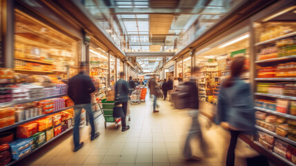 A bustling store filled with eager shoppers