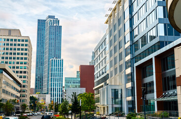 Wall Mural - Architecture of Jersey City at Exchange Place in New Jersey, United States