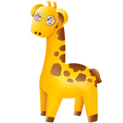 giraffe cartoon isolated on white