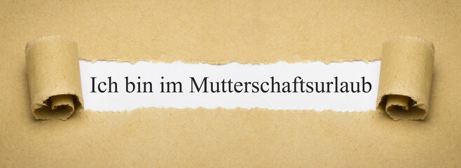 Poster - Ich bin im Mutterschaftsurlaub