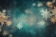 snowflake festive holiday backdrop with stars. Generative AI