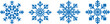 Snowflake vector. Silhouette of snowflakes for winter decoration