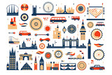 Fototapeta Big Ben -  icon of London set illustration isolated