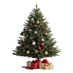 christmas tree isolated on transparent background.