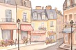 Vintage watercolour Streets of Paris watercolour, Street of Paris, Cafe de Paris, Illustration