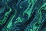 Fototapeta Konie - dark blue marble background with green liquid pattern seamless marble or granite wall with green wave