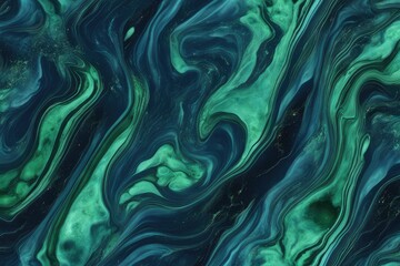  dark blue marble background with green liquid pattern seamless marble or granite wall with green wave