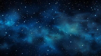 Abstract blue space background with stars and nebula