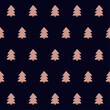 Seamles christmas tree pattern for packing winter holiday gifts. 
