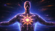 heart chakra spiritual energy flow of love mystic - by generative ai