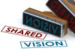 Rubber stamp with shared vision word
