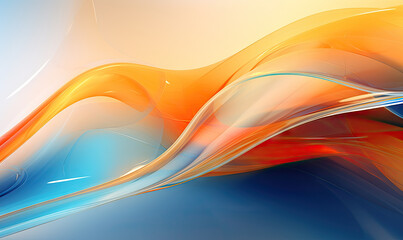 Wall Mural - Vibrant abstract background with wavy lines in hues.