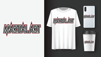 font design martial art for t shirt 