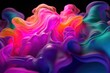 Background of multicolored fluid waves in a dynamic digital dance
