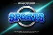 Sports 3D editable text effect template