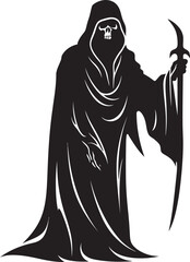 Wall Mural - Eternal Majesty of the Unknown Iconic Reaper Sleek Robin Bird Emblem Modern Black Logo Design