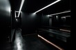 A completely black room. Generative AI