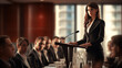 © Gianluca Lubrano - business woman at a conference