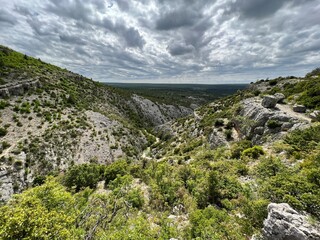 Wall Mural - Bijela voda stream canyon or Bijela river karst canyon, Karin Gornji - Croatia (Kanjon potoka Bijela voda ili krški kanjon Bijela rijeka, Karin Gornji - Hrvatska)