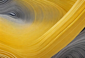 Abstract yellow 3 layer Waves on white Background