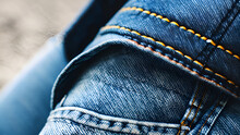 Folded Jeans Closeup