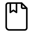 File bookmark line icon