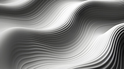 Abstract background of gray wavy lines, fantastic wallpaper. Neural network generated image. Not based on any actual person or scene.