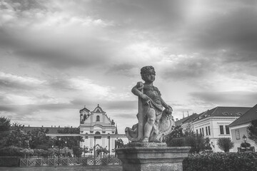 View of the Marcius 15 square in the town of Vac,Hungary.