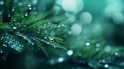 Wall Mural - Macro shot of a christmas tree background