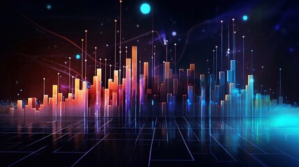 Data science and visual management design concept.