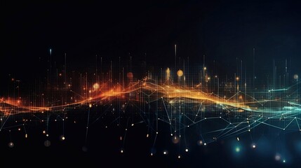 Data science and visual management design concept.