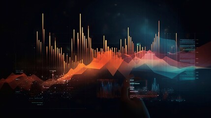 Data science and visual management design concept.